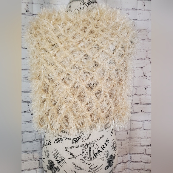 Unbranded Diamond Knit Camel Gold Glitter Topper - Picture 3 of 7